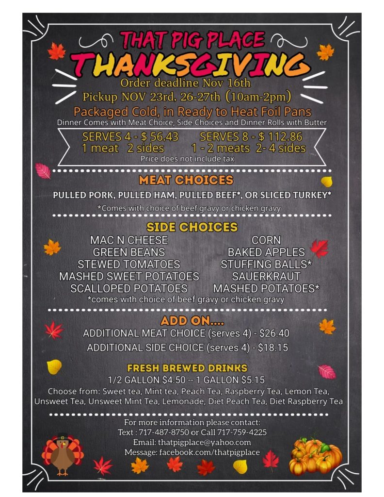 Thanksgiving pre-order Flyer